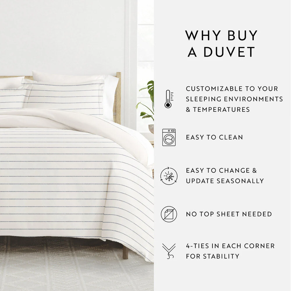 Harbor Stripe Reversible Pattern 3-Piece Duvet Cover Set (Sale) - Image 15