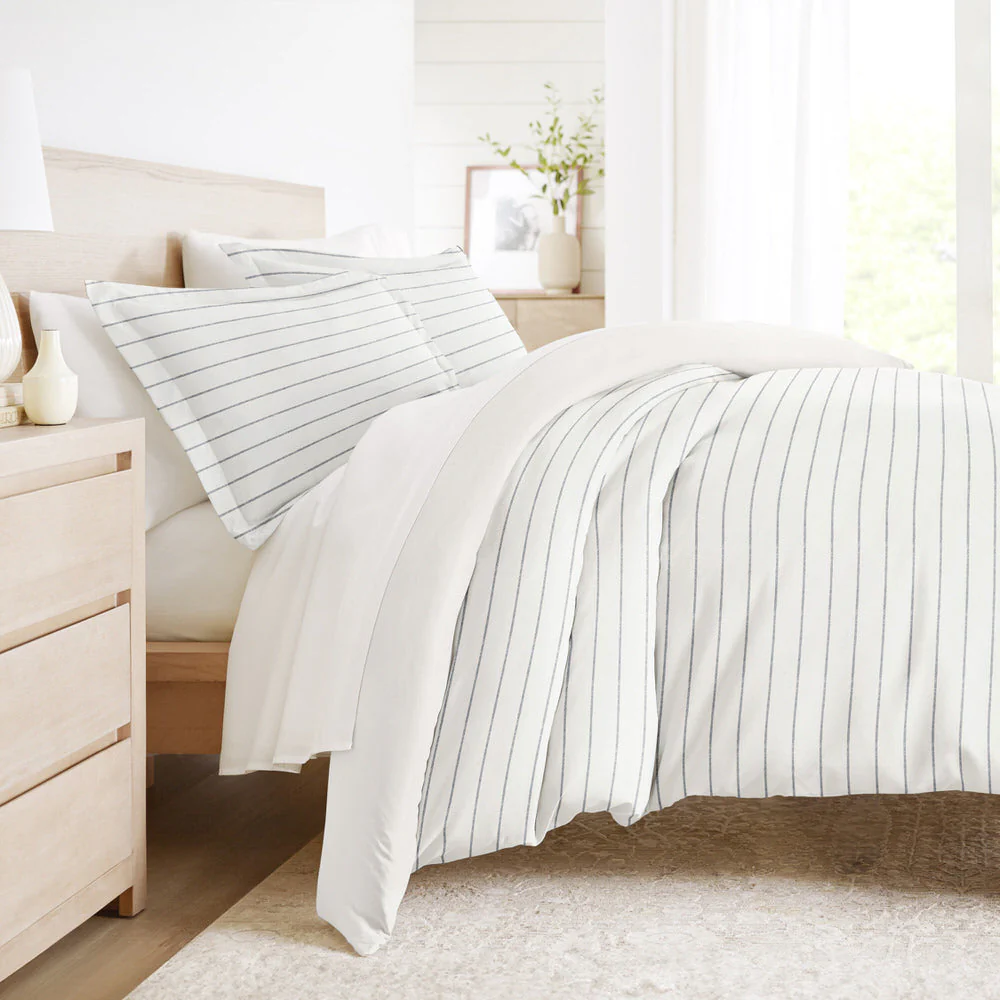 Harbor Stripe Reversible Pattern 3-Piece Duvet Cover Set (Sale) - Image 3