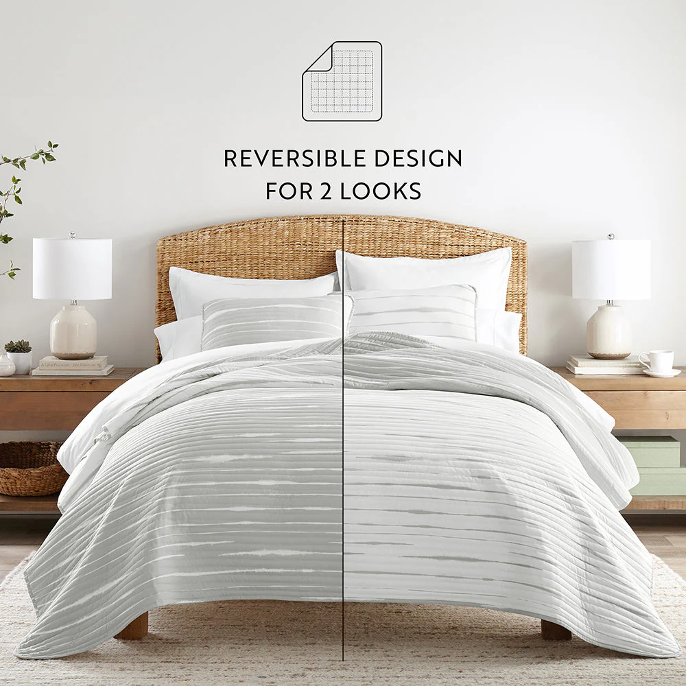 Horizon Lines Reversible Quilted Coverlet Set (Sale) - Image 10
