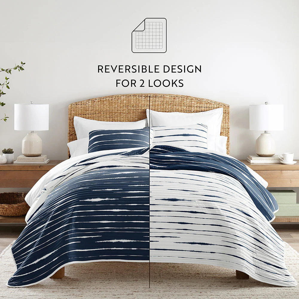 Horizon Lines Reversible Quilted Coverlet Set (Sale) - Image 9