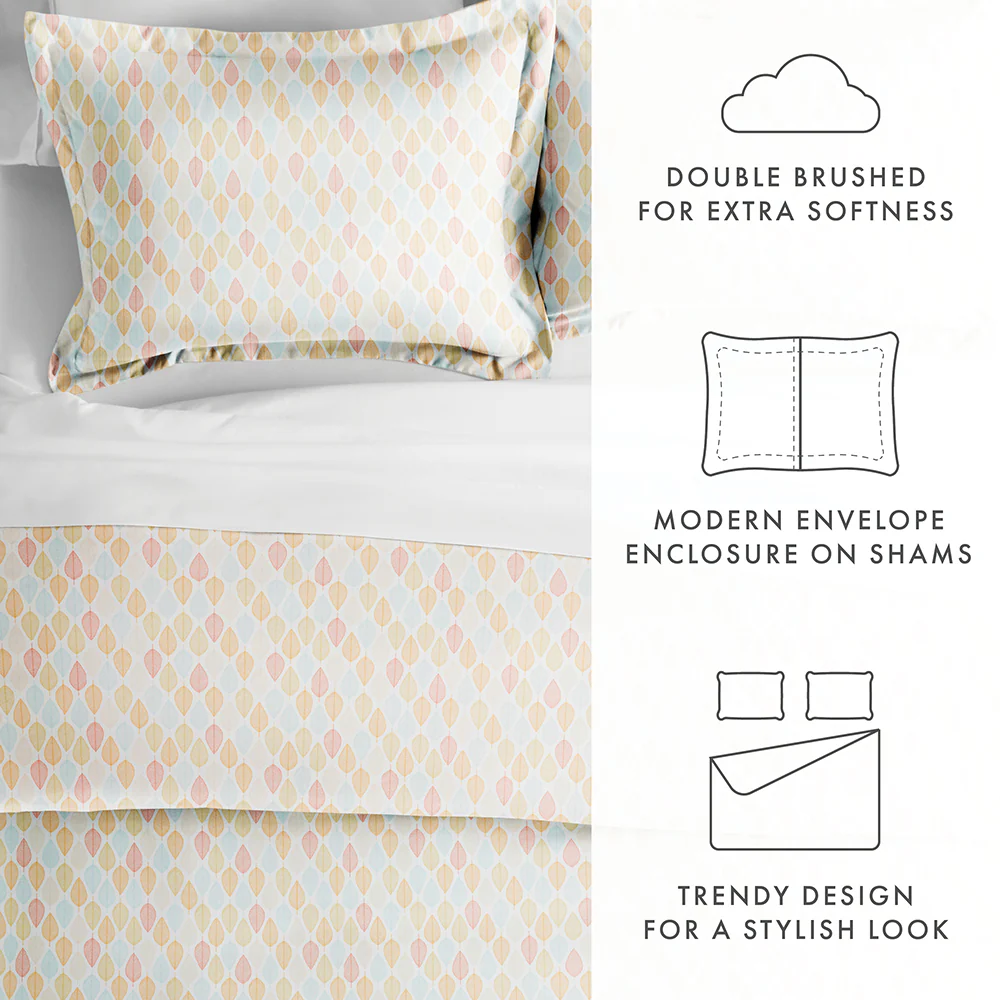 Leaf Pattern 3-Piece Duvet Cover Set (Sale) - Image 8
