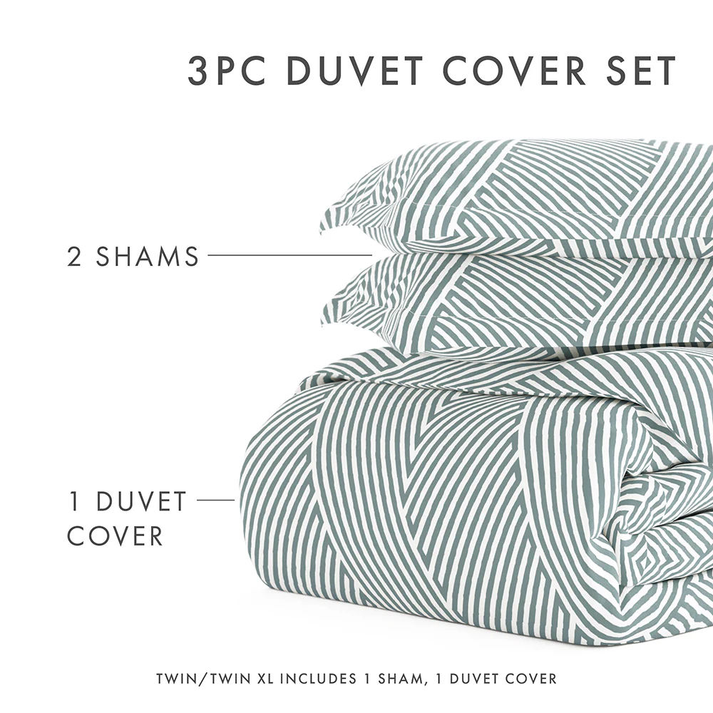 Modern Diagonal Pattern 3-Piece Duvet Cover Set (Sale) - Image 11
