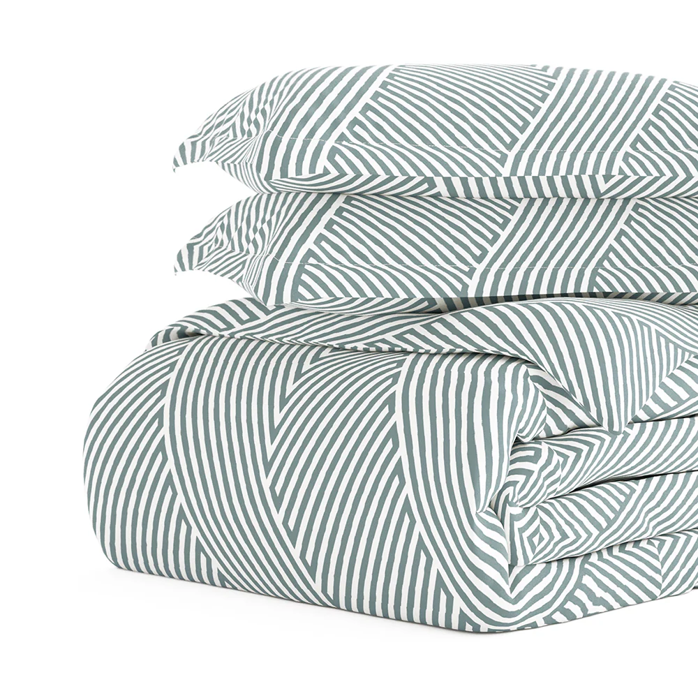 Modern Diagonal Pattern 3-Piece Duvet Cover Set (Sale) - Image 5
