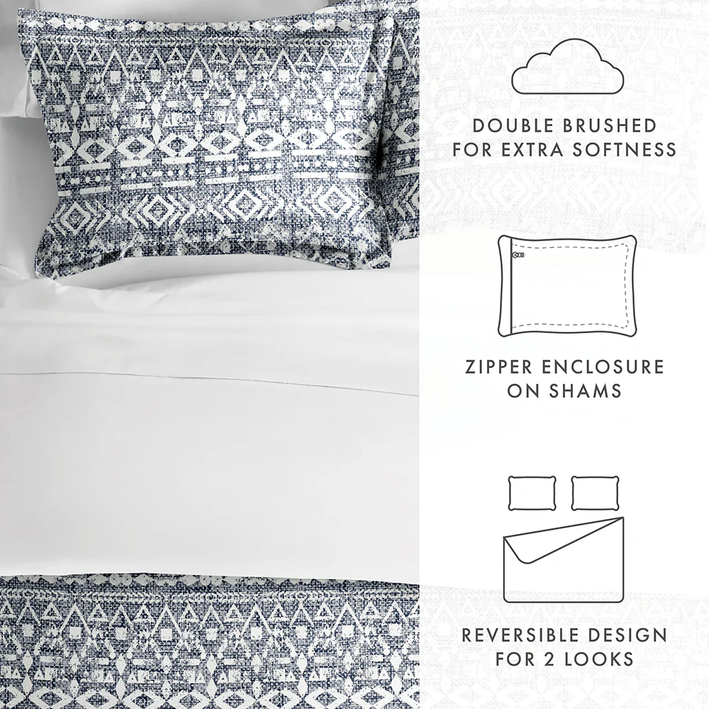 Modern Rustic Pattern 3-Piece Reversible Duvet Cover Set (Sale) - Image 10