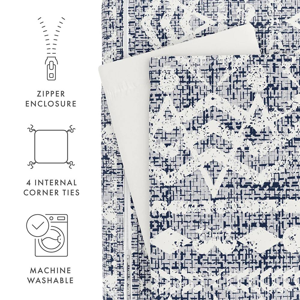 Modern Rustic Pattern 3-Piece Reversible Duvet Cover Set (Sale) - Image 11