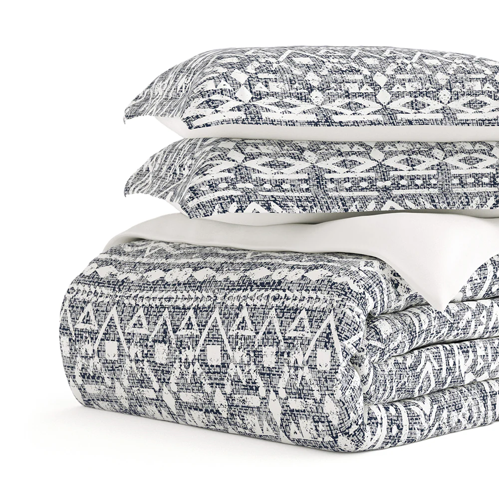 Modern Rustic Pattern 3-Piece Reversible Duvet Cover Set (Sale) - Image 7