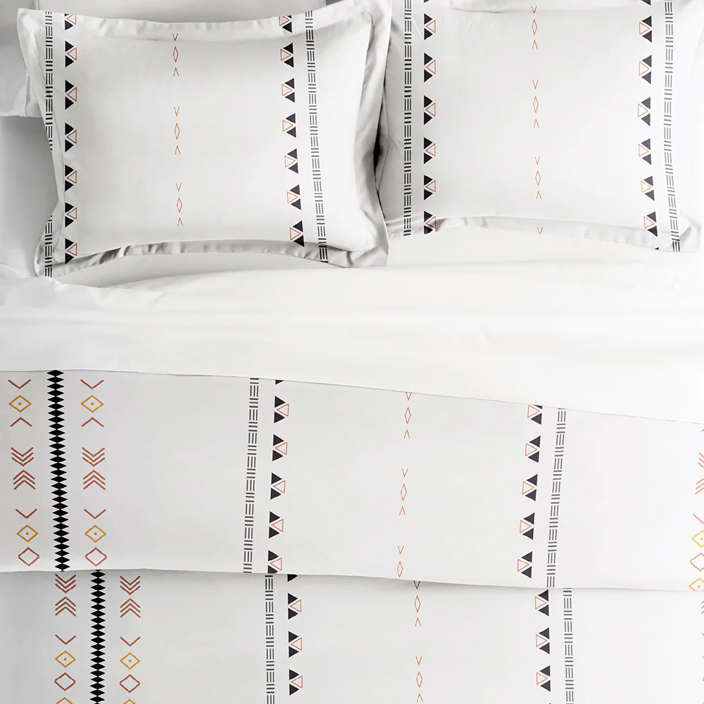 Natural Geo Lines Pattern 3-Piece Duvet Cover Set (Sale) - Image 3