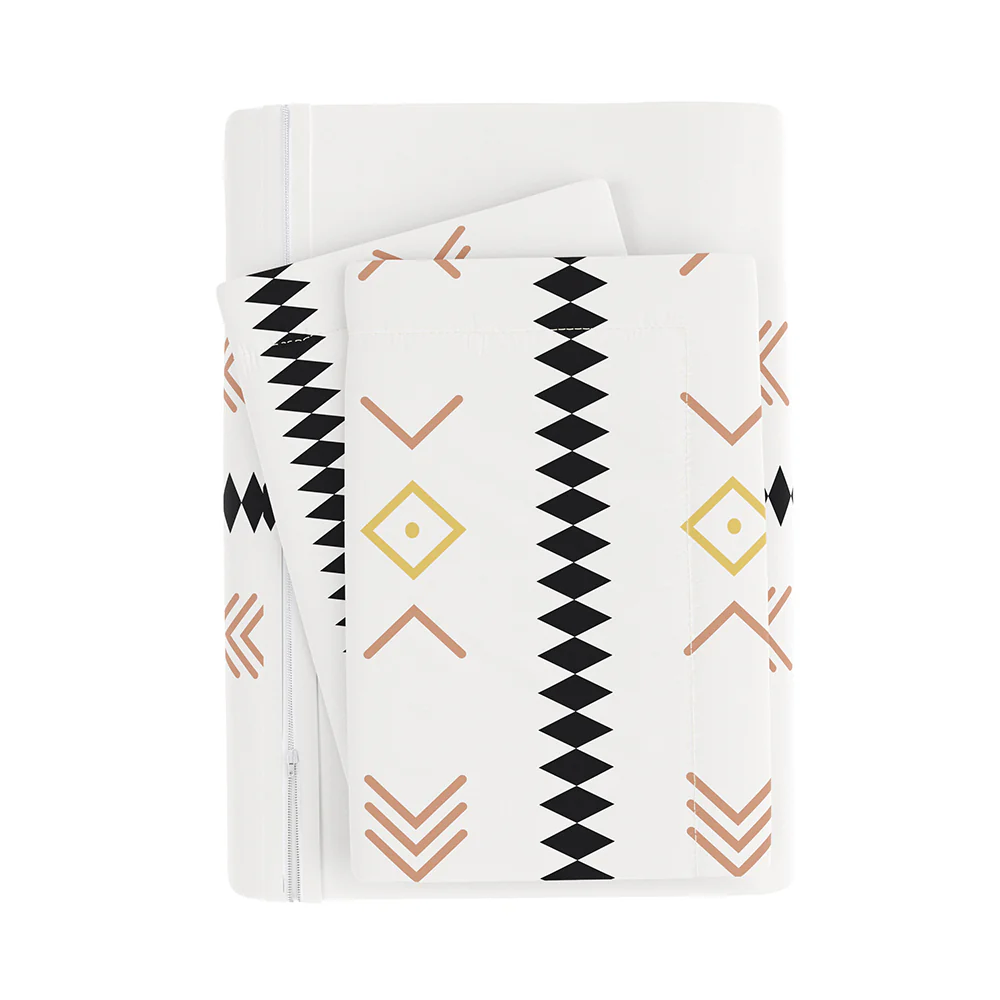 Natural Geo Lines Pattern 3-Piece Duvet Cover Set (Sale) - Image 6