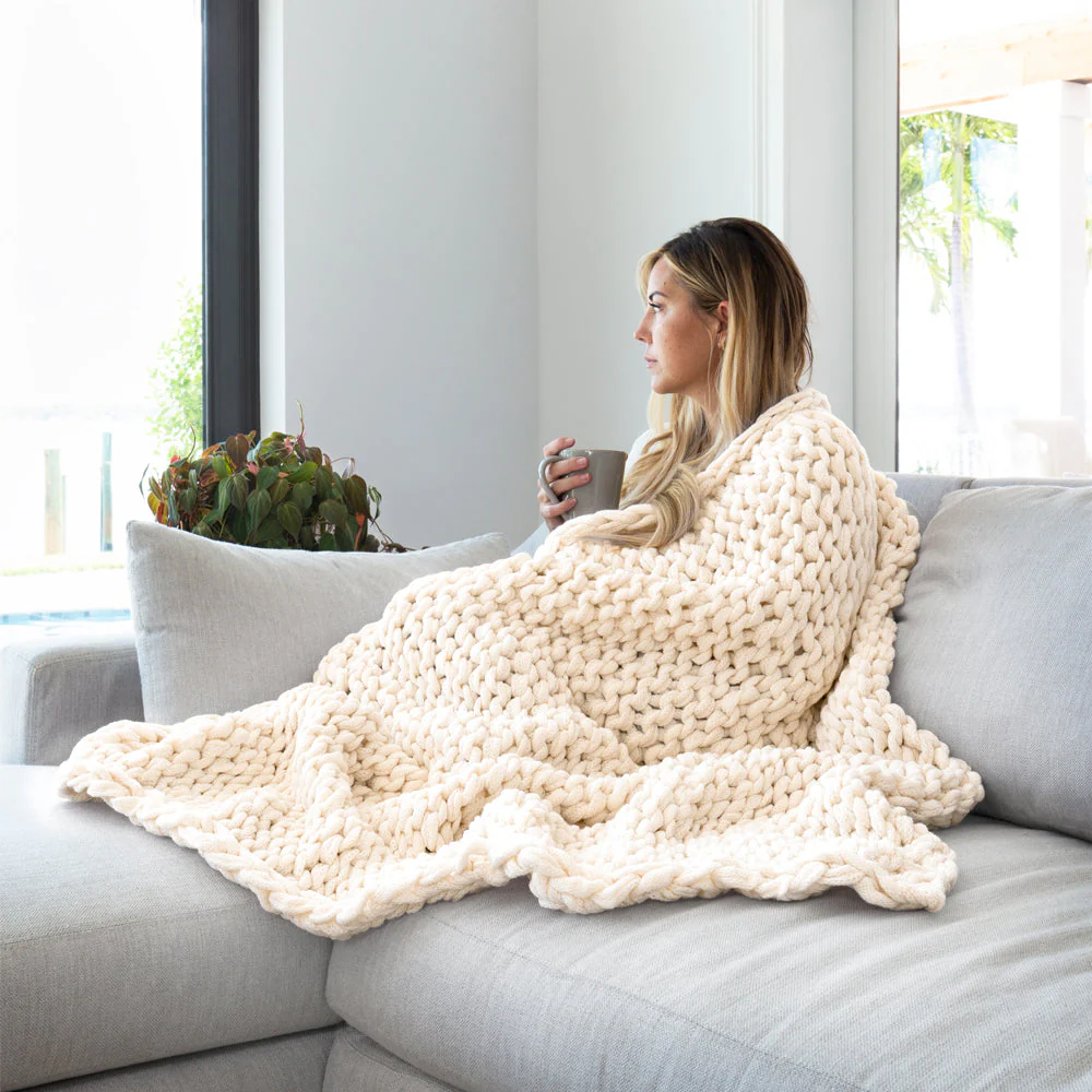 Sale - Oversized Chunky Knit Blanket - Image 10