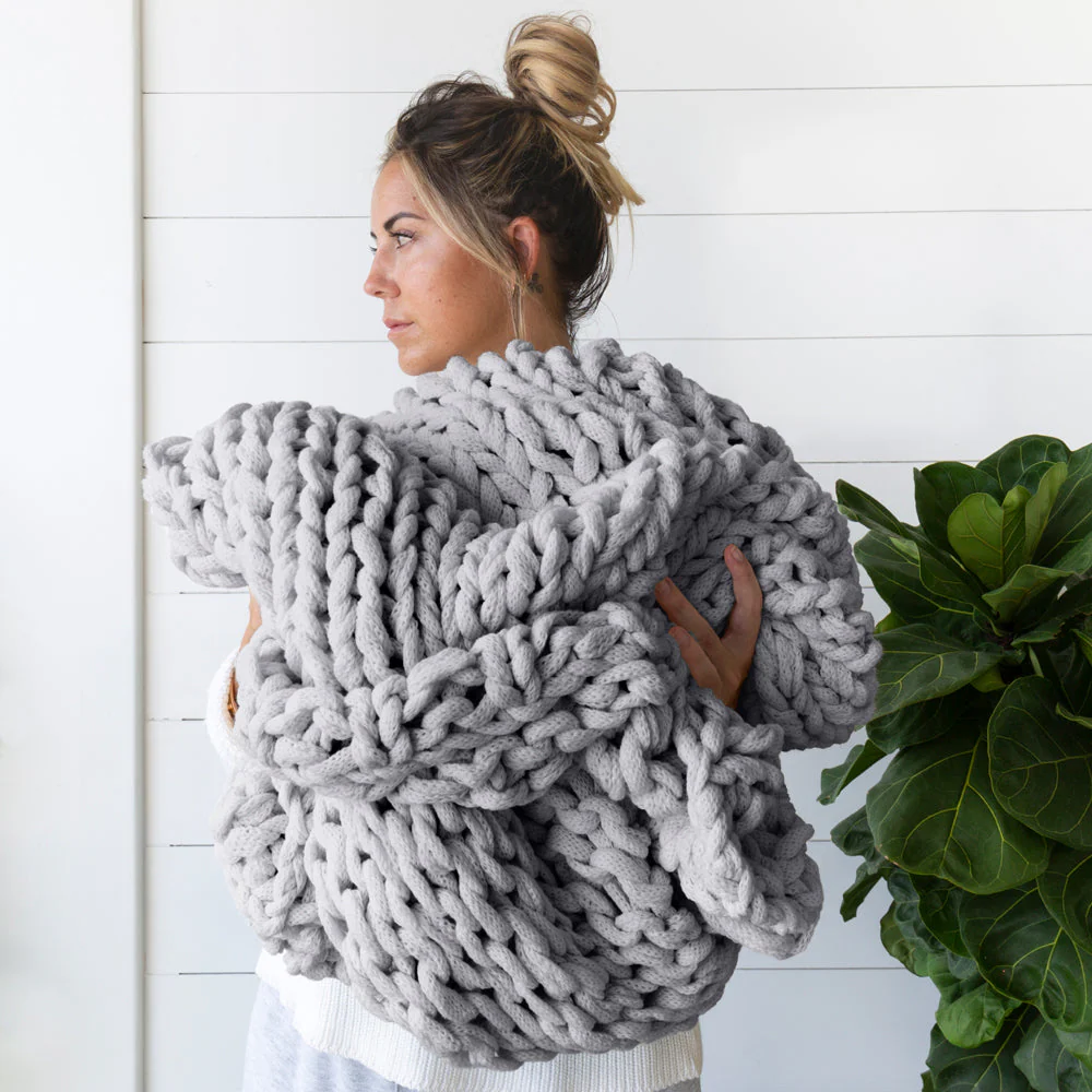 Sale - Oversized Chunky Knit Blanket - Image 11