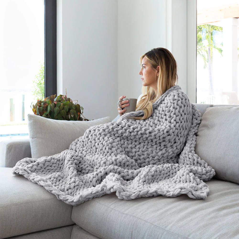 Sale - Oversized Chunky Knit Blanket - Image 6