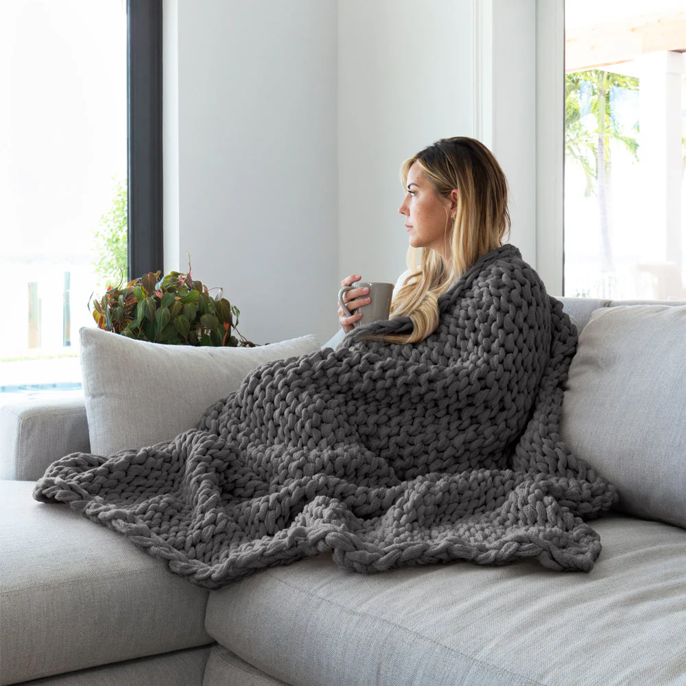 Sale - Oversized Chunky Knit Blanket - Image 7
