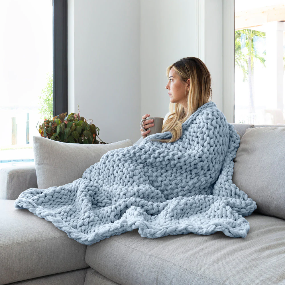 Sale - Oversized Chunky Knit Blanket - Image 8