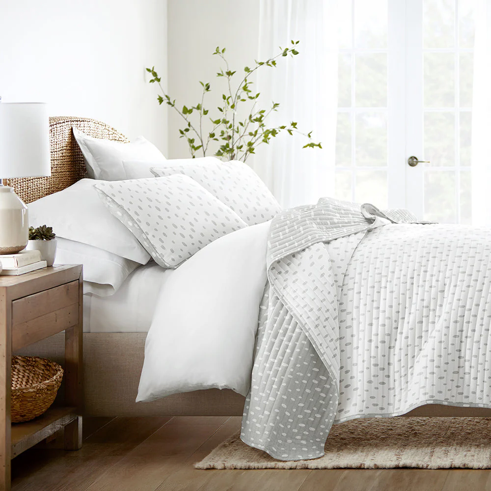 Painted Dots Reversible Quilted Coverlet Set (Sale) - Image 2