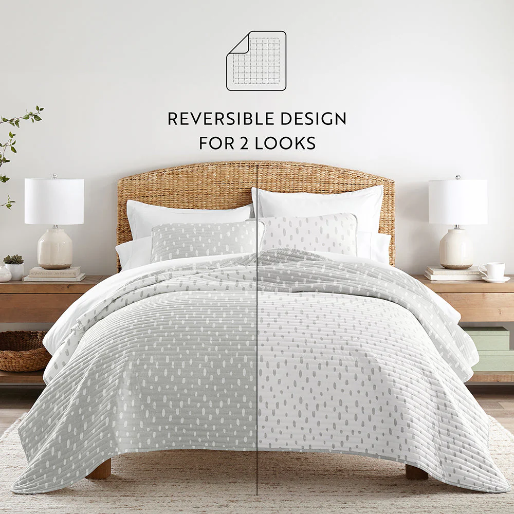 Painted Dots Reversible Quilted Coverlet Set (Sale) - Image 5