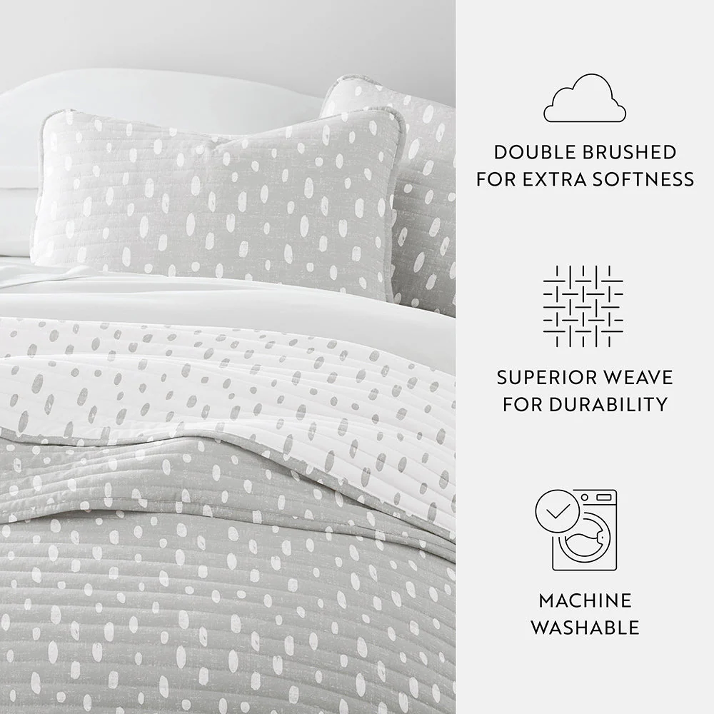 Painted Dots Reversible Quilted Coverlet Set (Sale) - Image 8