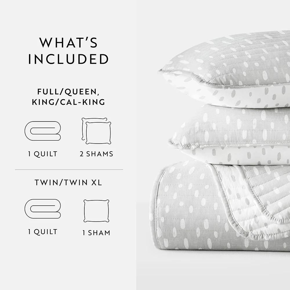 Painted Dots Reversible Quilted Coverlet Set (Sale) - Image 9