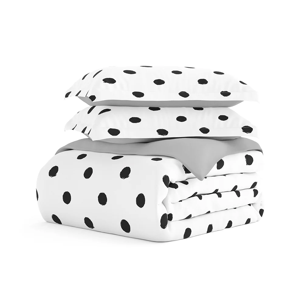 Painted Polkadot Pattern 3-Piece Reversible Duvet Cover Set (Sale) - Image 6