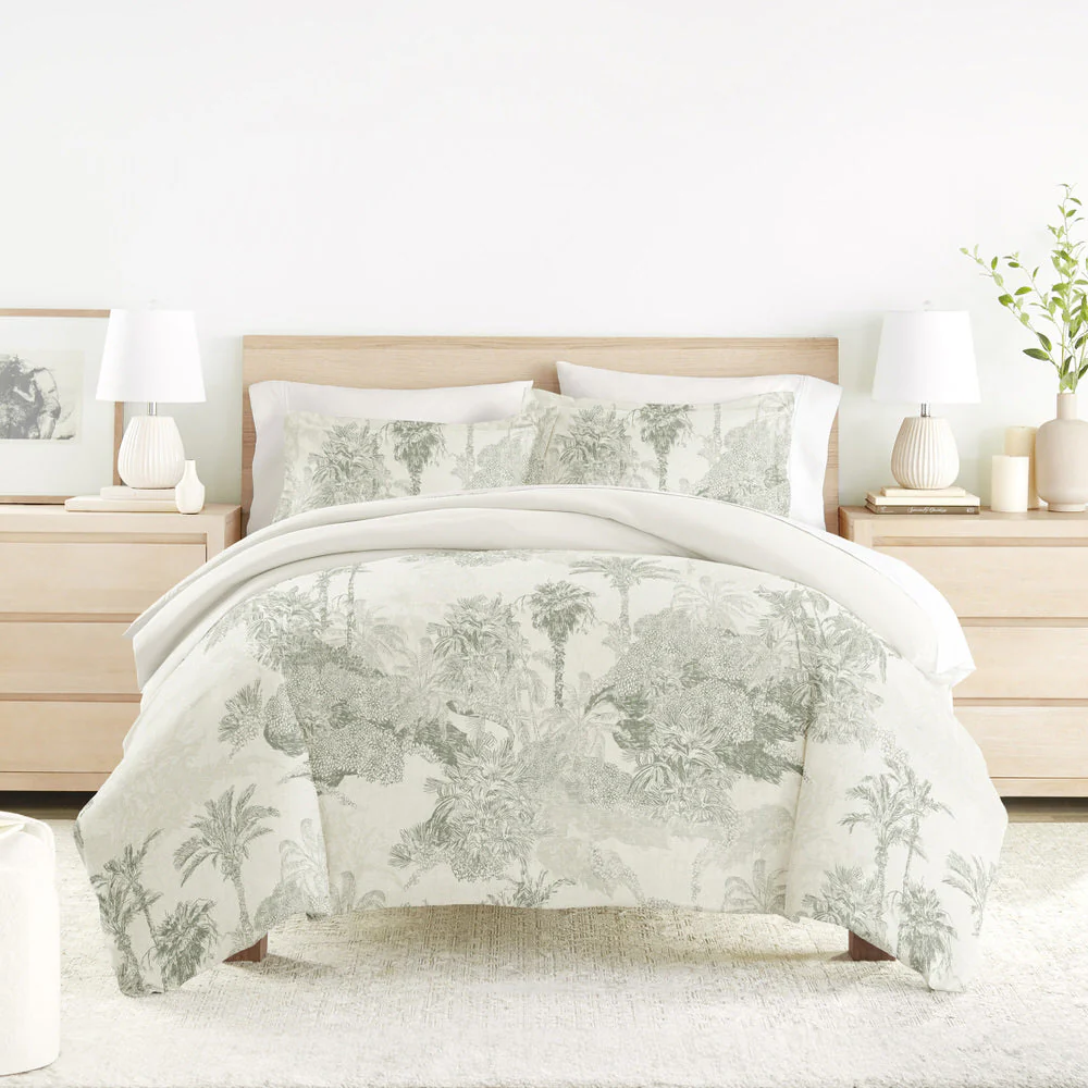 Paradise Toile Pattern 3-Piece Reversible Duvet Cover Set (Sale) - Image 5