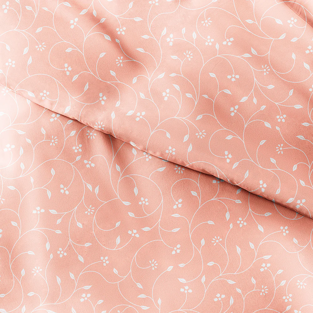 Pink Buds Pattern 3-Piece Duvet Cover Set (Sale) - Image 7
