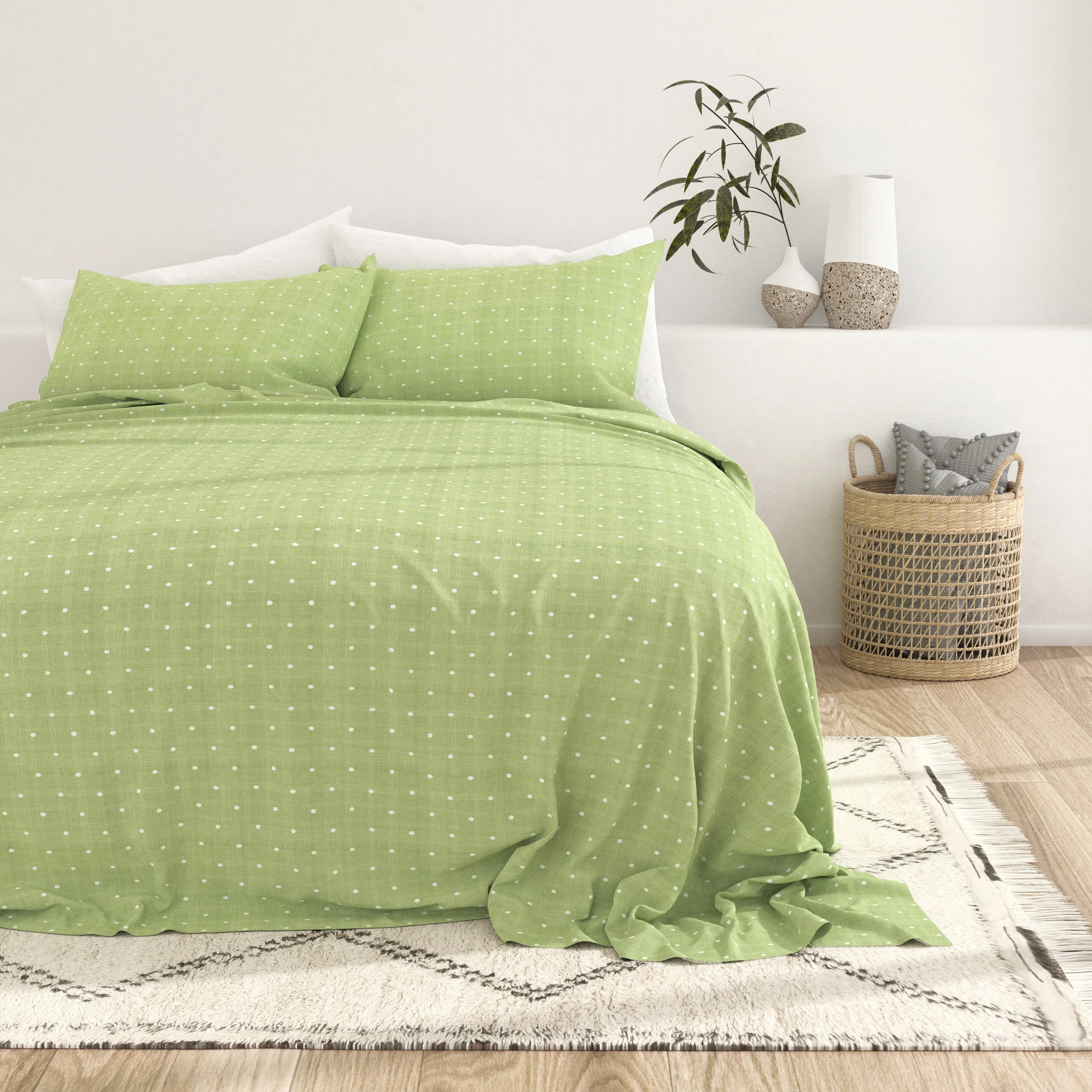 Polkadot Pattern 4-Piece Sheet Set (Sale) - Image 12