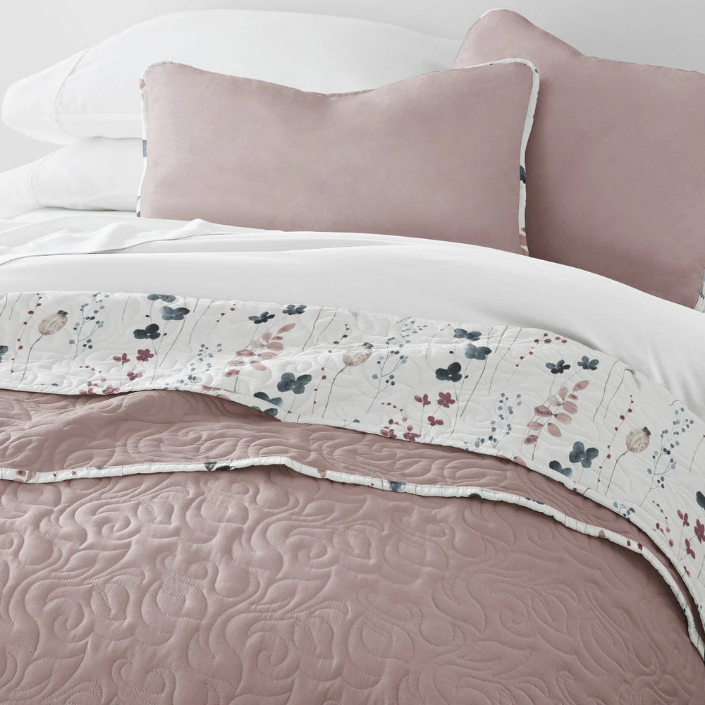 Poppy Bloom Reversible Quilted Coverlet Set (Sale) - Image 6