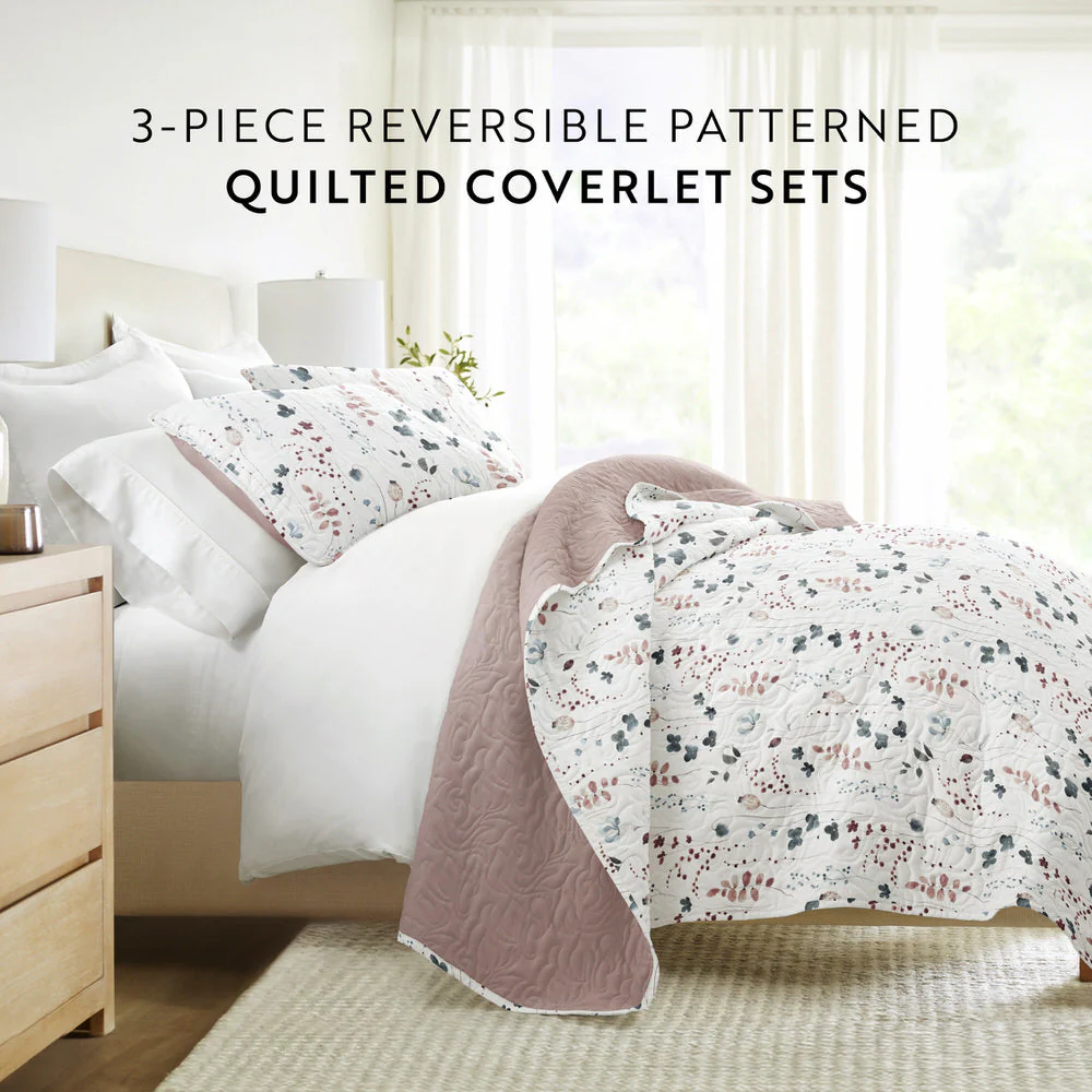 Poppy Bloom Reversible Quilted Coverlet Set (Sale) - Image 7
