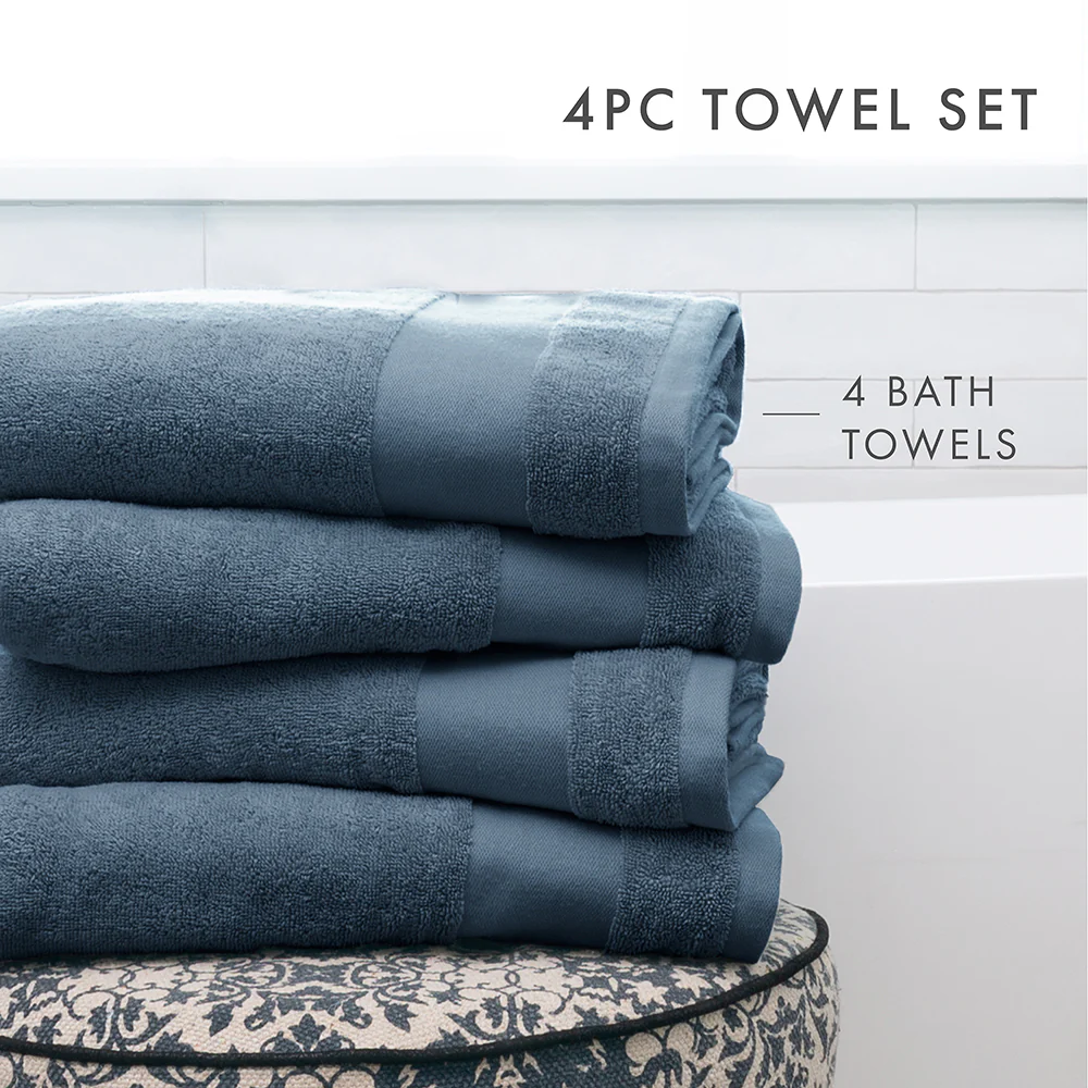 Ultra Soft 100% Cotton 4-Piece Bath Towel Set (Sale) - Image 11