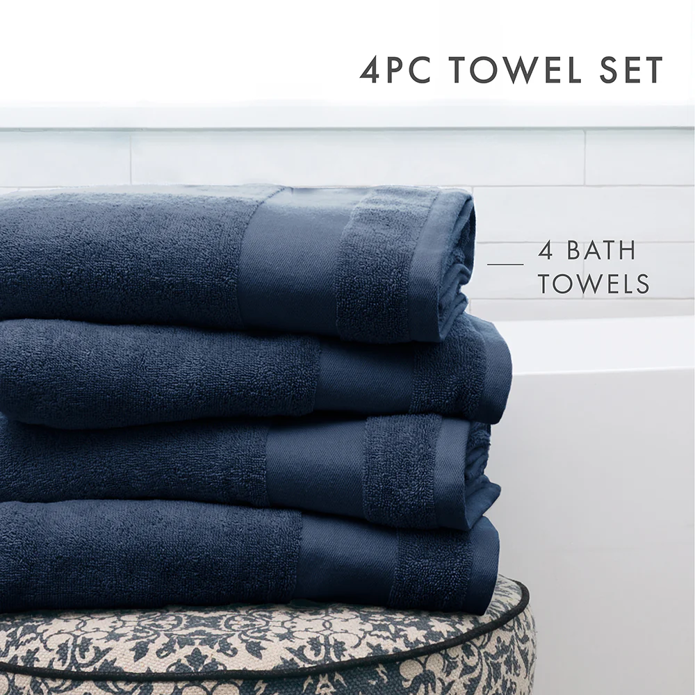 Ultra Soft 100% Cotton 4-Piece Bath Towel Set (Sale) - Image 12