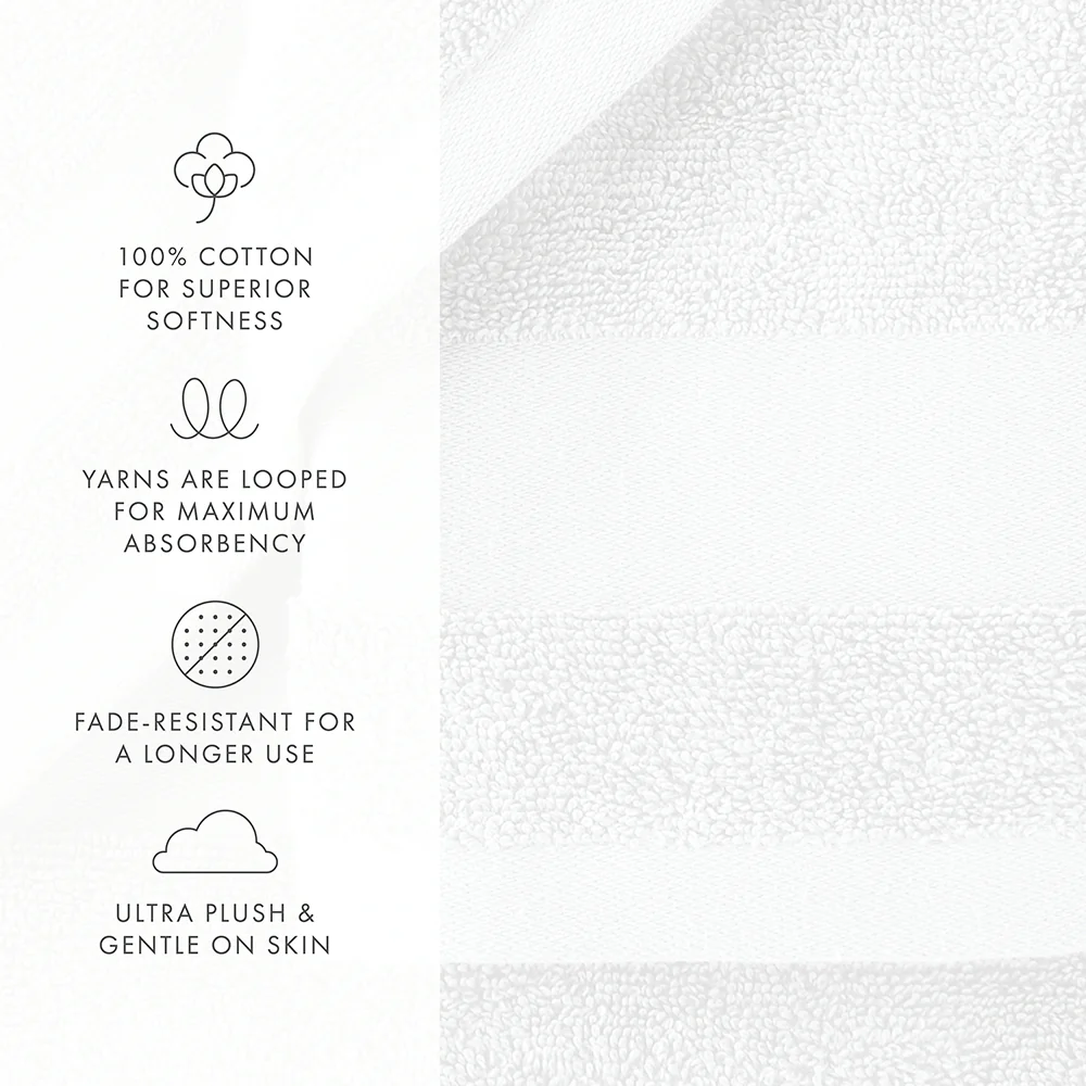 Ultra Soft 100% Cotton 4-Piece Bath Towel Set (Sale) - Image 13