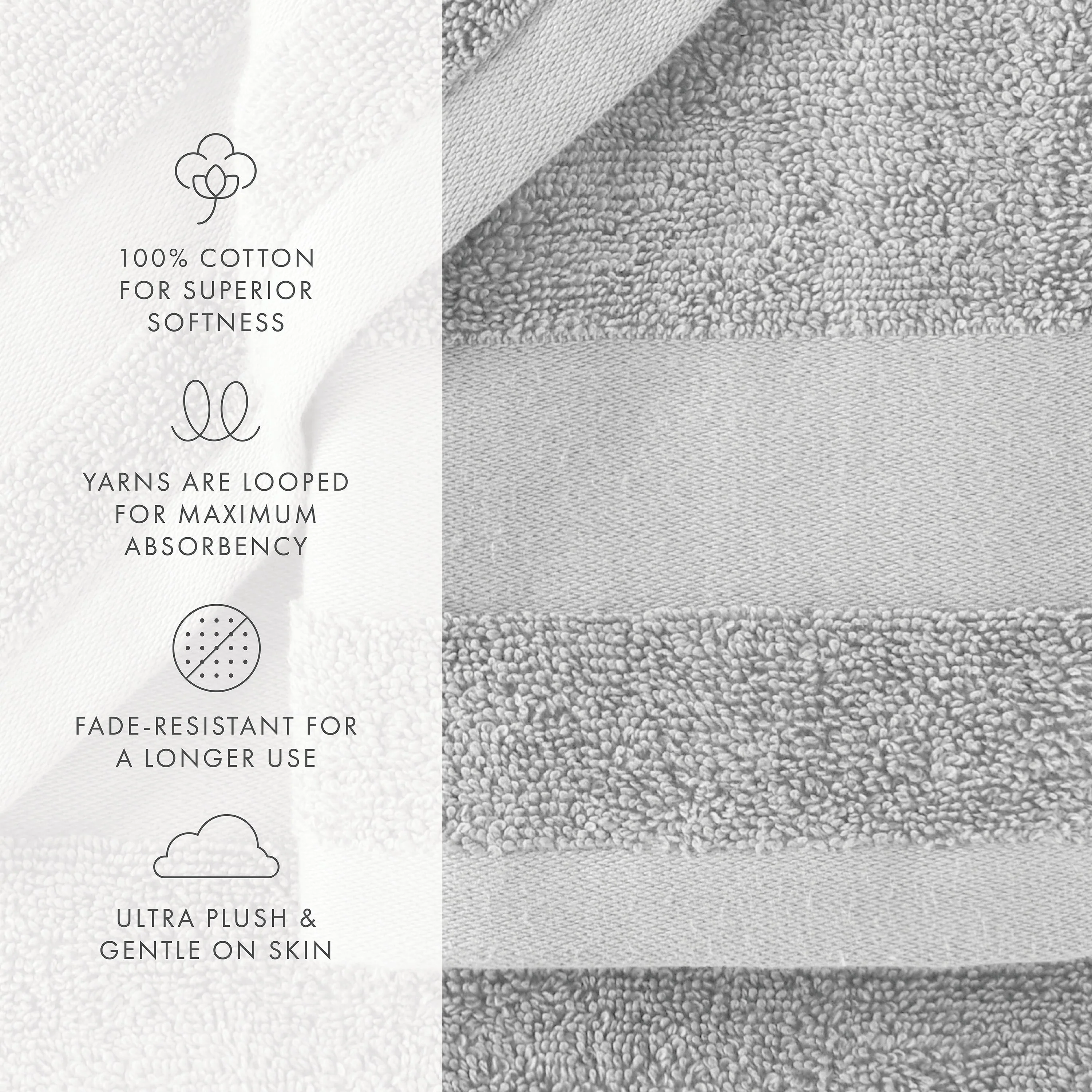 Ultra Soft 100% Cotton 4-Piece Bath Towel Set (Sale) - Image 14