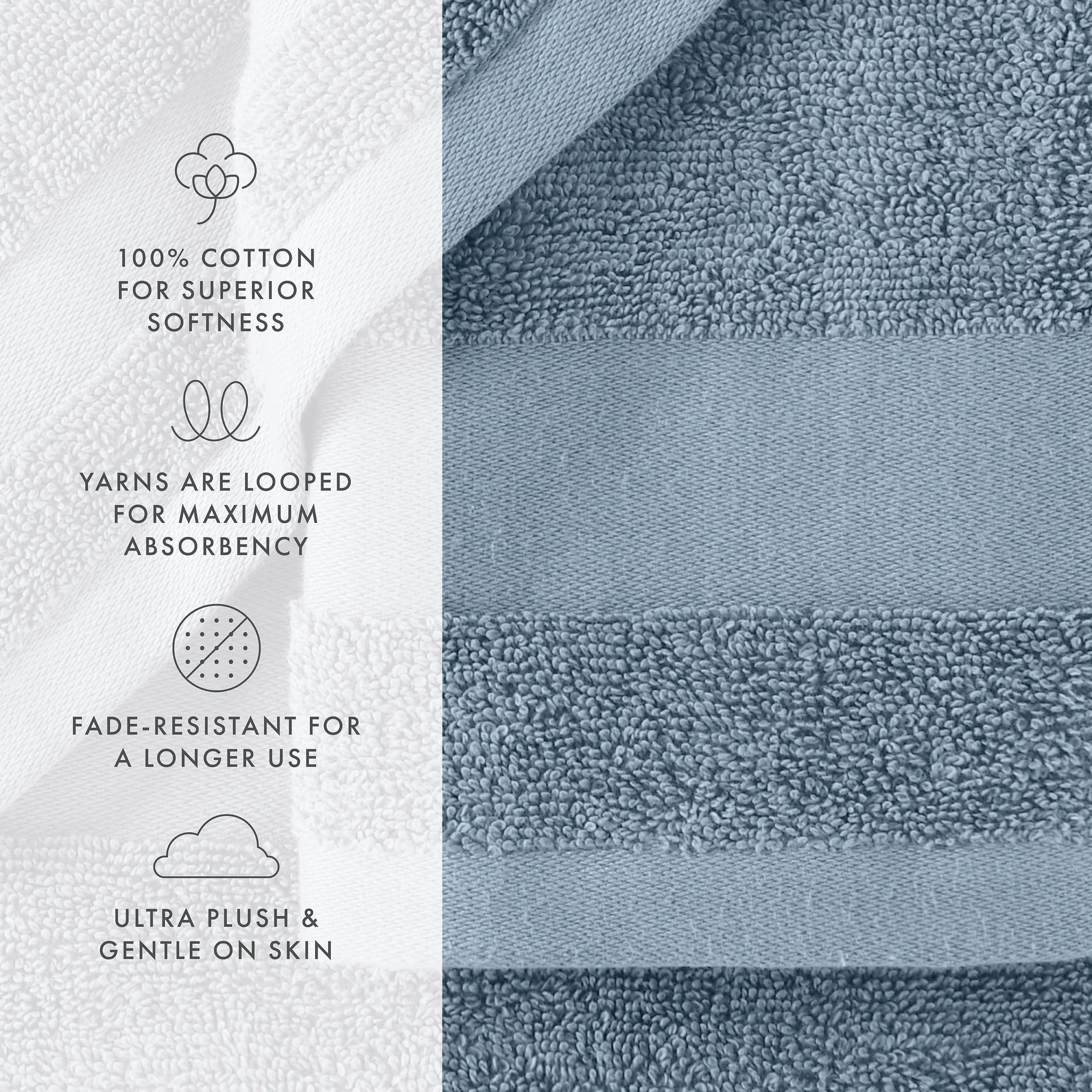 Ultra Soft 100% Cotton 4-Piece Bath Towel Set (Sale) - Image 15