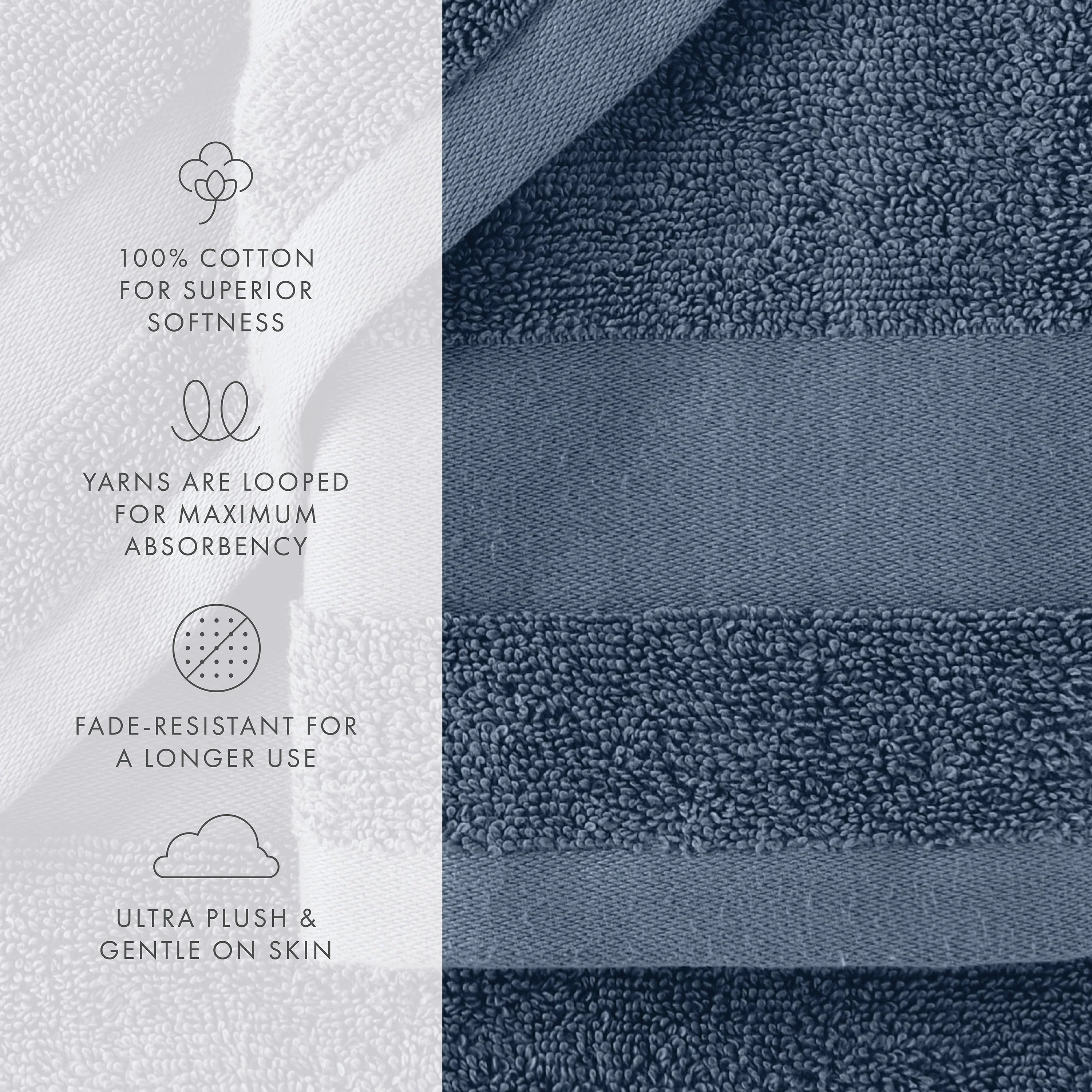 Ultra Soft 100% Cotton 4-Piece Bath Towel Set (Sale) - Image 16