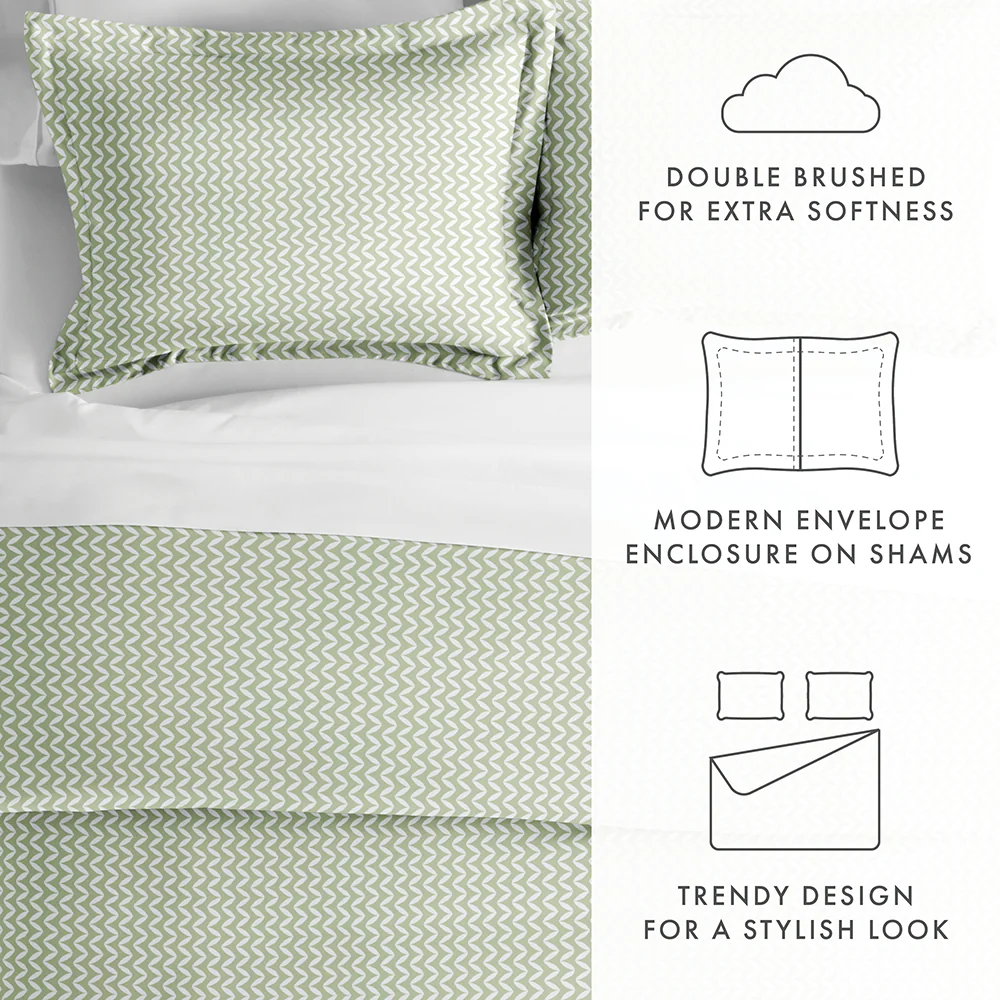 Puffed Chevron Pattern 3-Piece Duvet Cover Set (Sale) - Image 22
