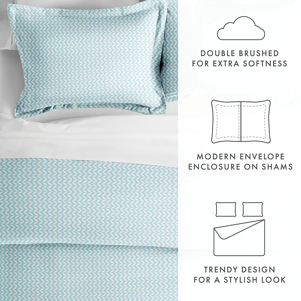 Puffed Chevron Pattern 3-Piece Duvet Cover Set (Sale) - Image 23