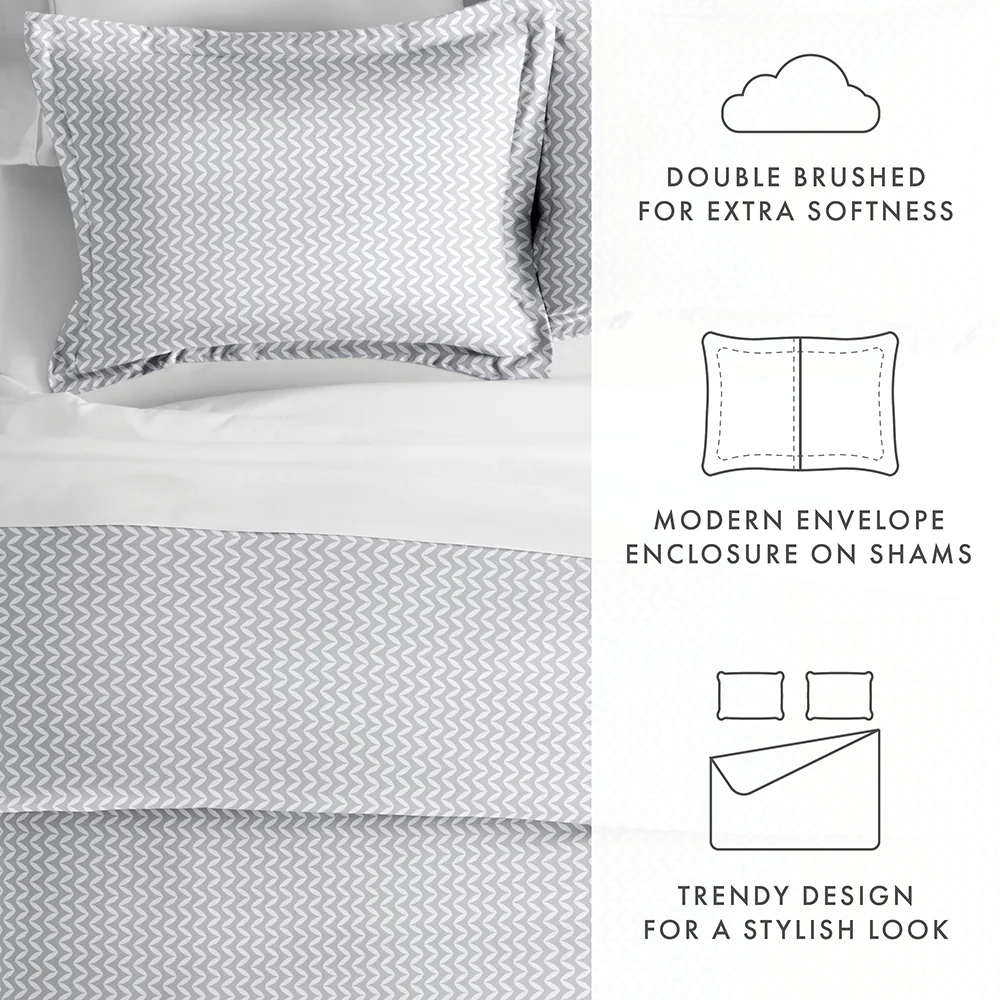 Puffed Chevron Pattern 3-Piece Duvet Cover Set (Sale) - Image 24