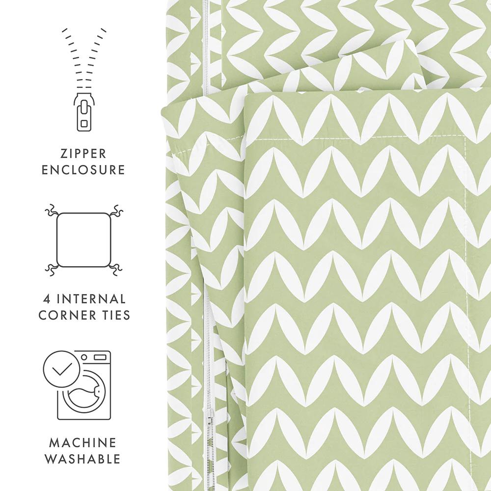 Puffed Chevron Pattern 3-Piece Duvet Cover Set (Sale) - Image 25