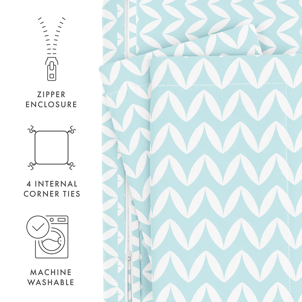 Puffed Chevron Pattern 3-Piece Duvet Cover Set (Sale) - Image 26