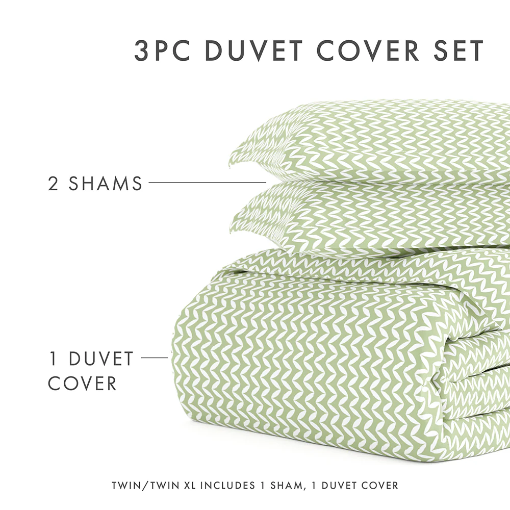 Puffed Chevron Pattern 3-Piece Duvet Cover Set (Sale) - Image 31