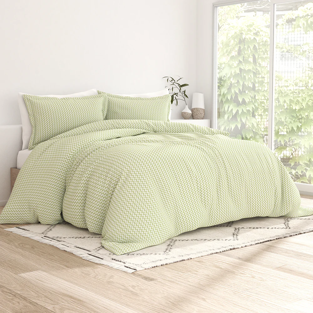 Puffed Chevron Pattern 3-Piece Duvet Cover Set (Sale) - Image 4