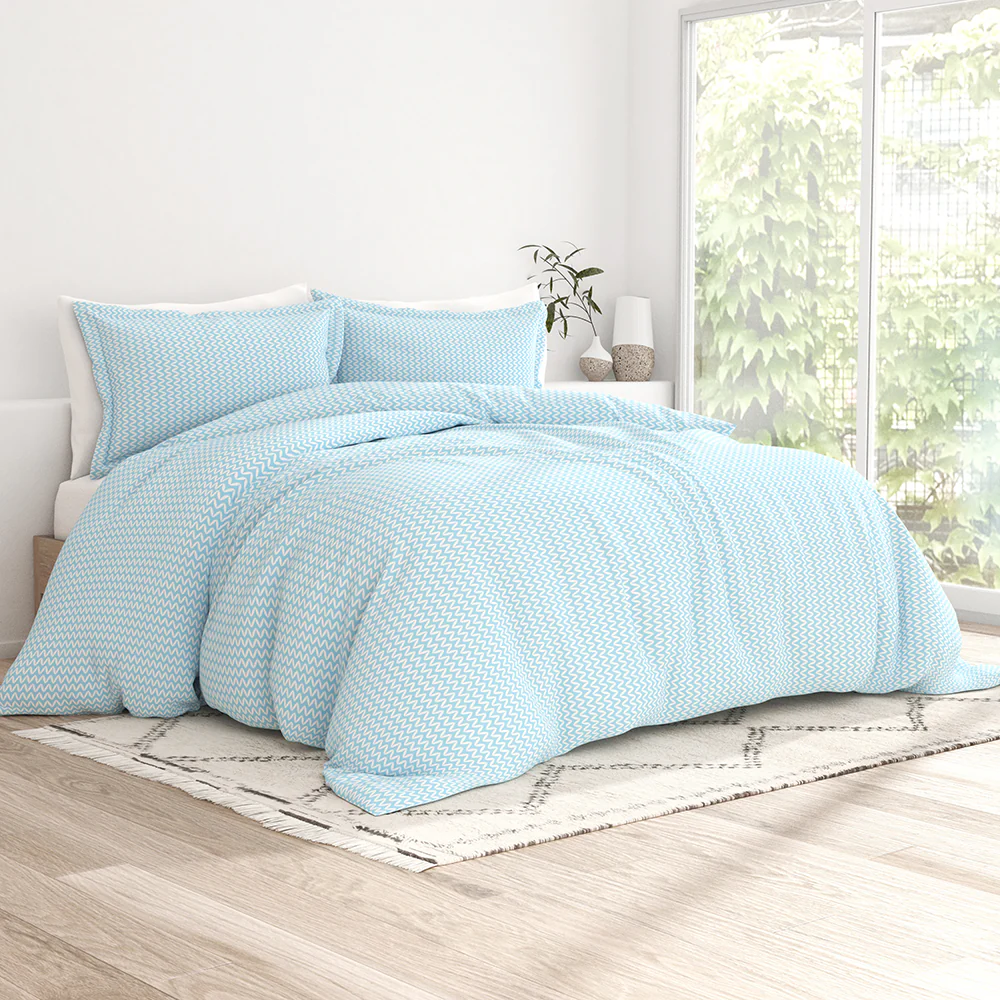 Puffed Chevron Pattern 3-Piece Duvet Cover Set (Sale) - Image 5