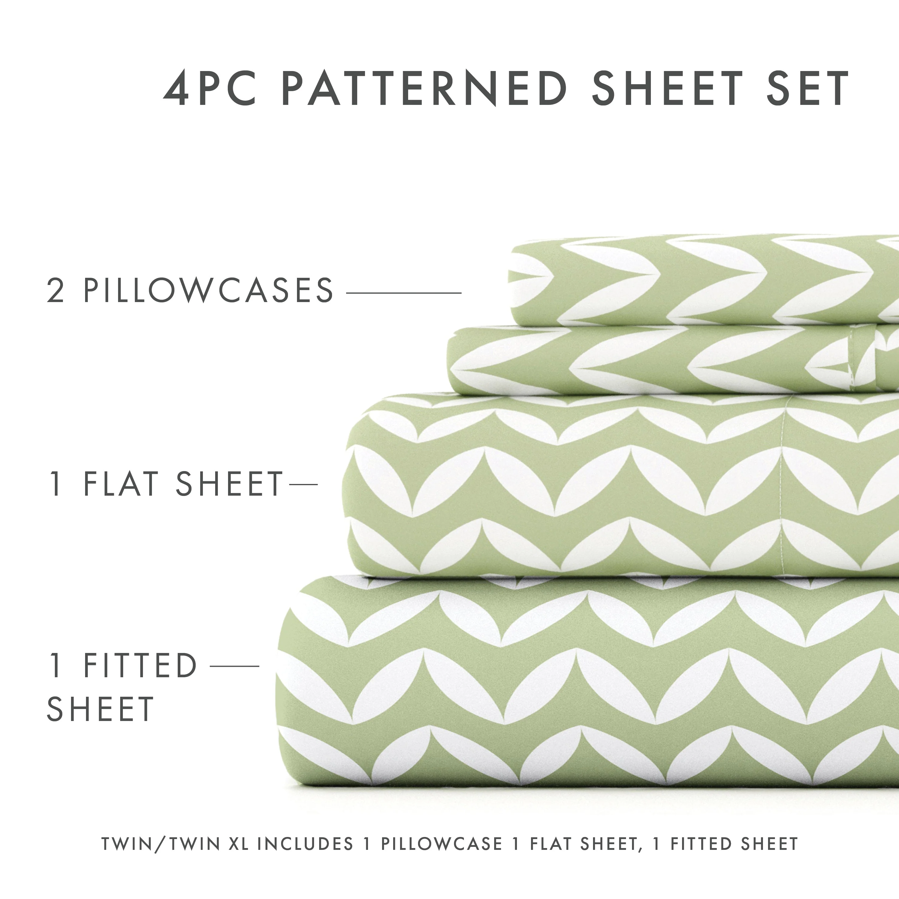 Puffed Chevron Pattern 4-Piece Sheet Set (Sale) - Image 14