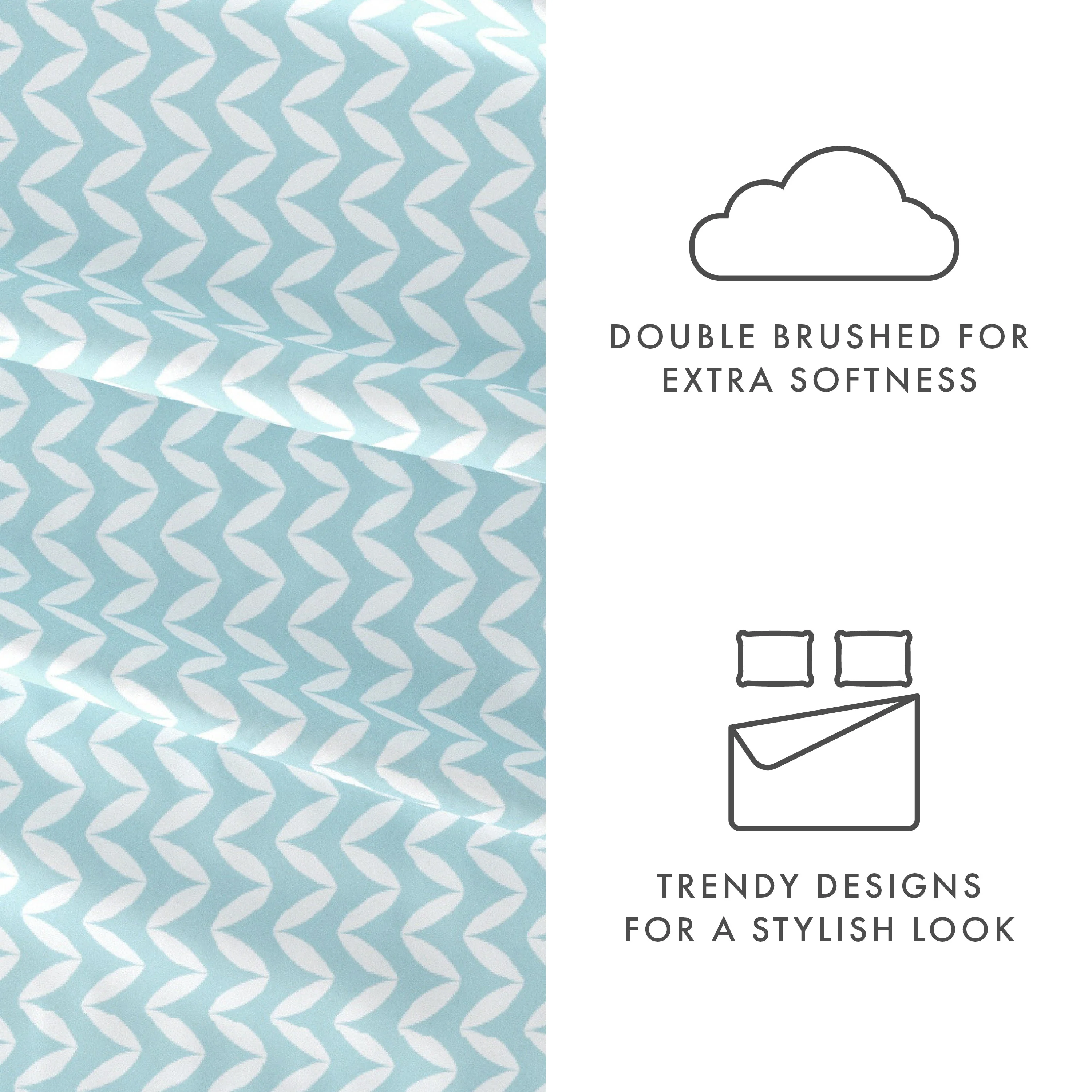 Puffed Chevron Pattern 4-Piece Sheet Set (Sale) - Image 16