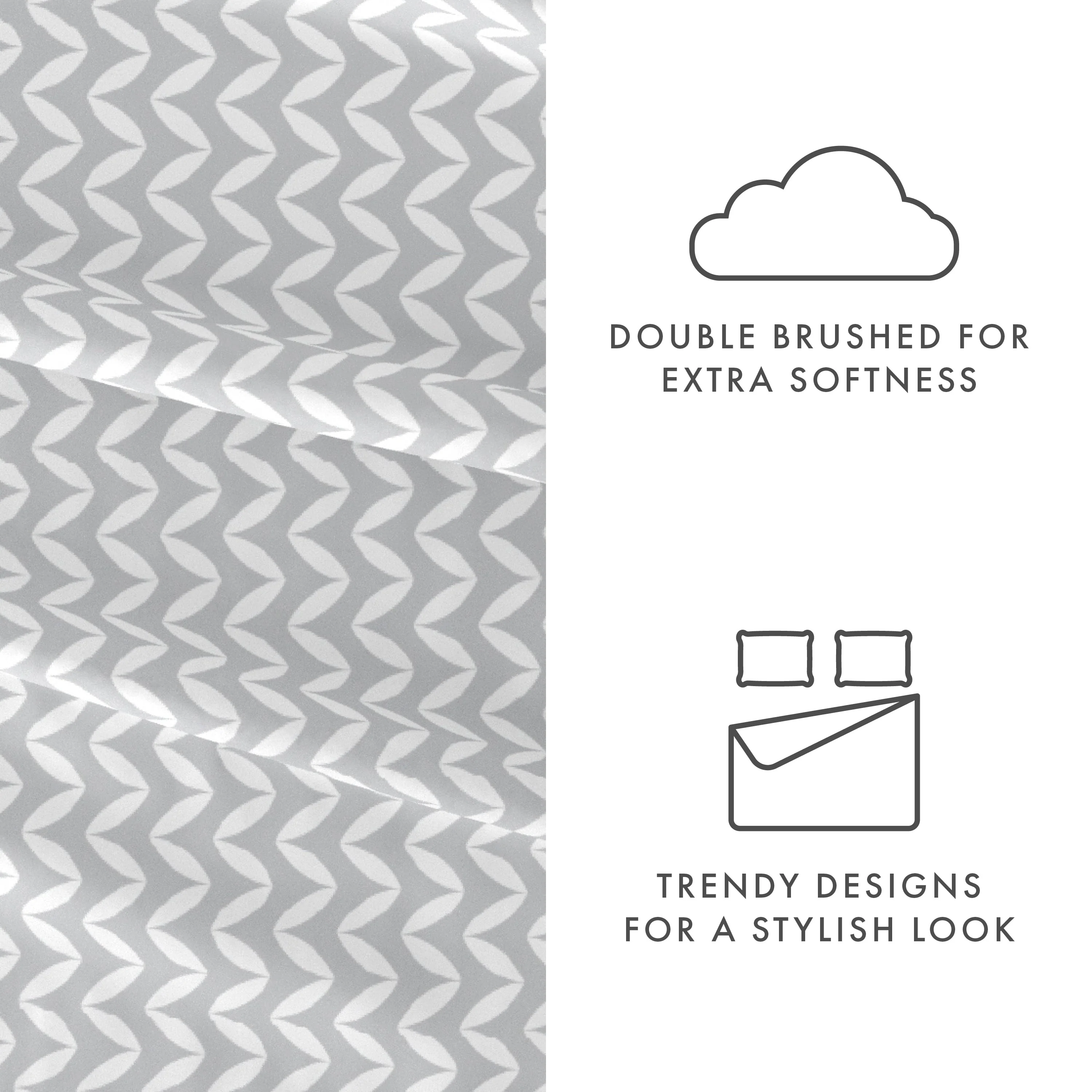 Puffed Chevron Pattern 4-Piece Sheet Set (Sale) - Image 18