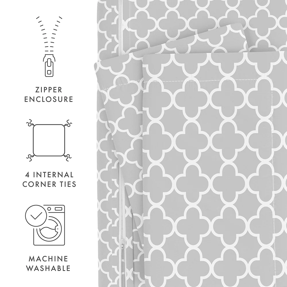 Quatrefoil Pattern 3-Piece Duvet Cover Set (Sale) - Image 18