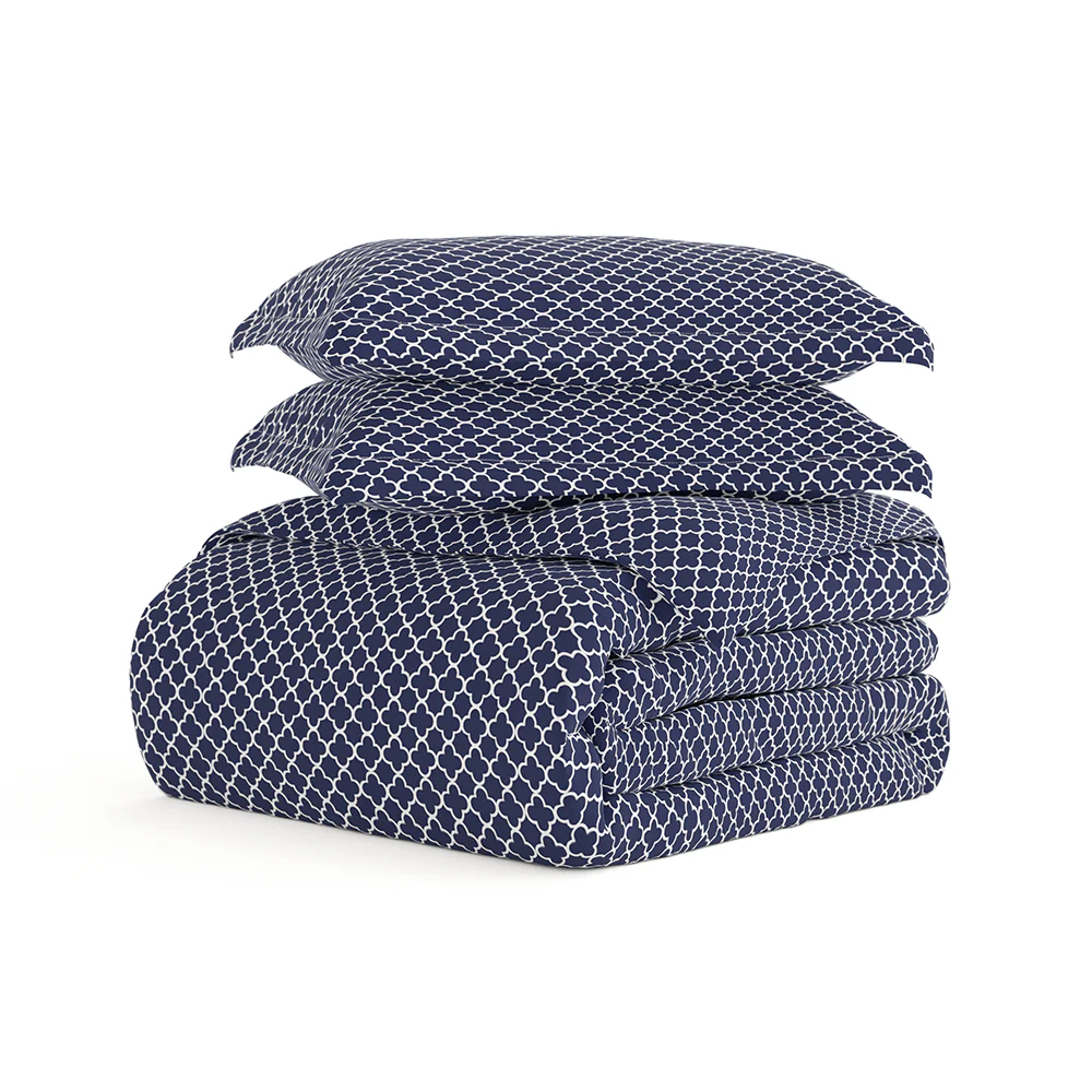 Quatrefoil Pattern 3-Piece Duvet Cover Set (Sale) - Image 7