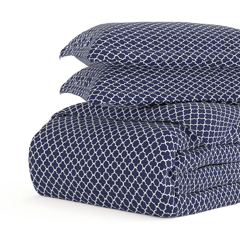 Quatrefoil Pattern 3-Piece Duvet Cover Set (Sale) - Image 9