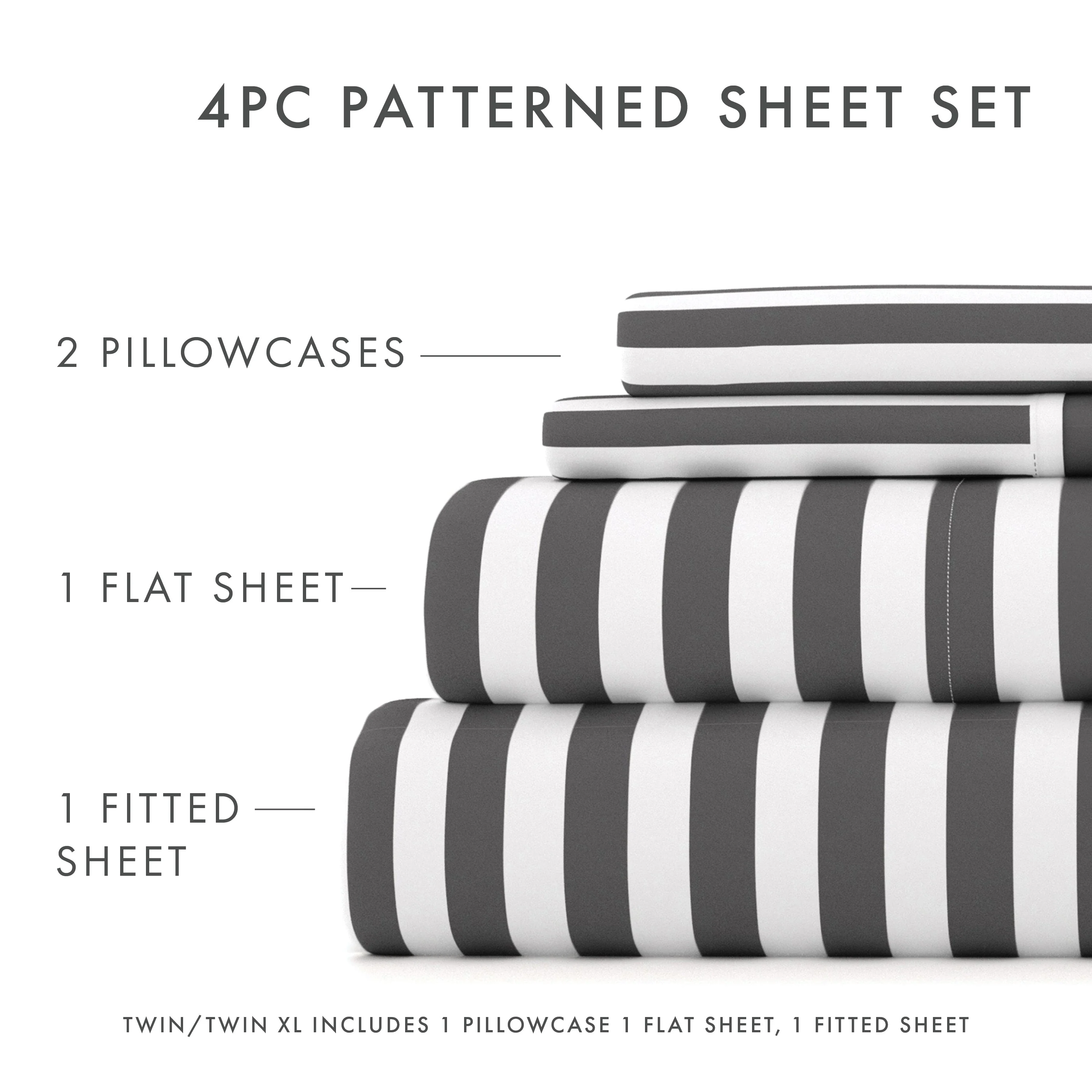 Ribbon Pattern 4-Piece Sheet Set (Sale) - Image 5