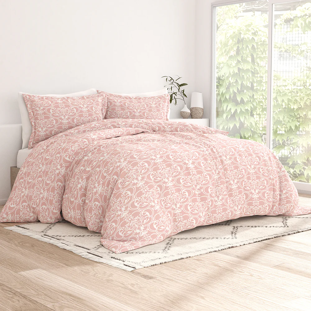 Romantic Damask Pattern 3-Piece Duvet Cover Set (Sale) - Image 2