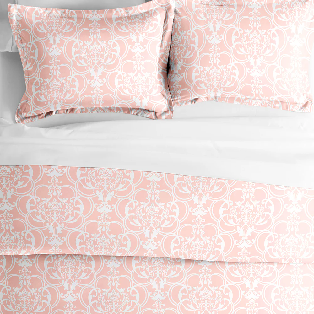 Romantic Damask Pattern 3-Piece Duvet Cover Set (Sale) - Image 3
